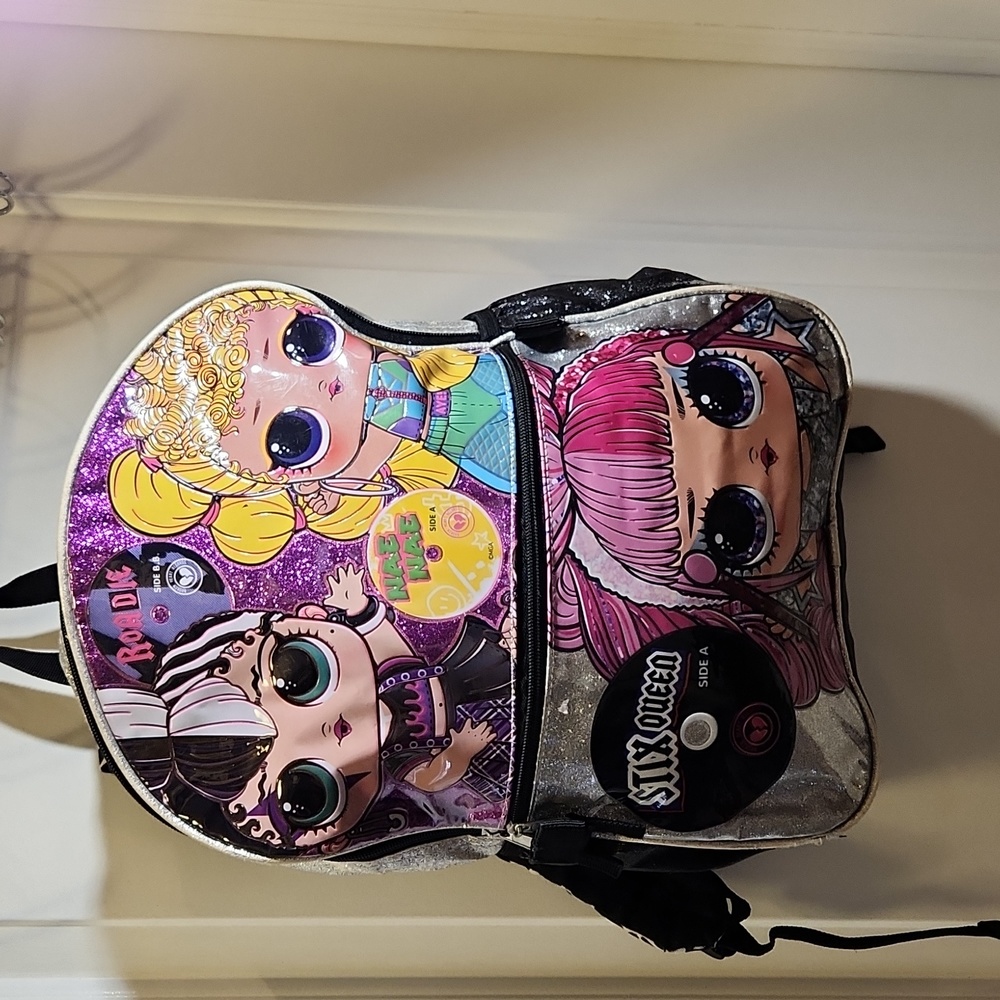 LOL SURPRISE STIX QUEEN Broken Heart Records Backpack and Cooler Bag